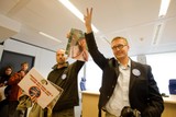 thumbnail: Eric Jonckheere nadat de rechter hem gelijk gaf.
