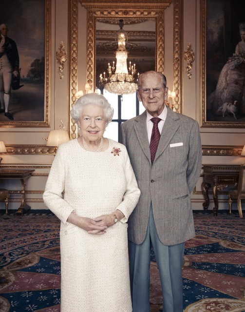 Koningin Elizabeth en haar echtgenoot prins Philip. 