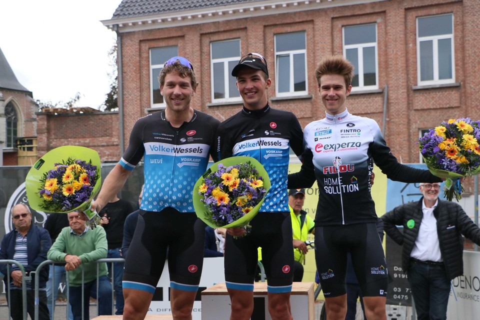 Het podium met Coen Vermeltfoort, Timo De Jong en Matthew Van Schoor.