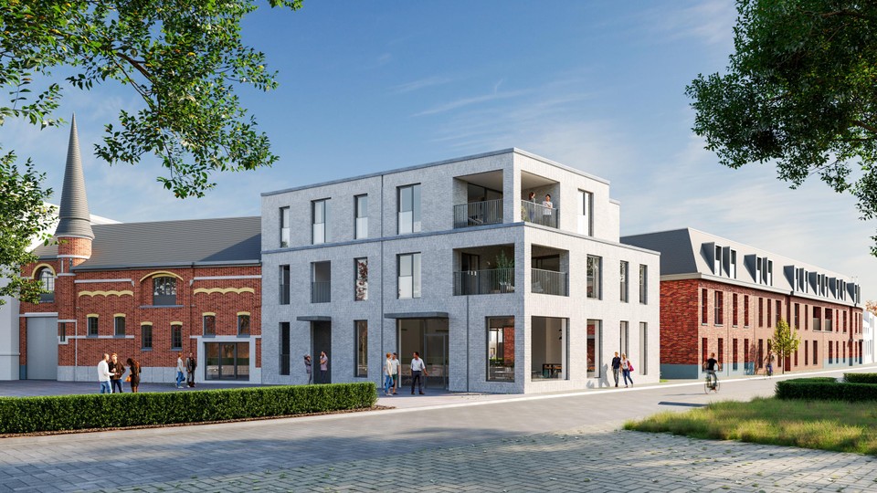 De nieuwbouwappartementen op de hoek van Heffen-Dorp met de Kazernestraat.