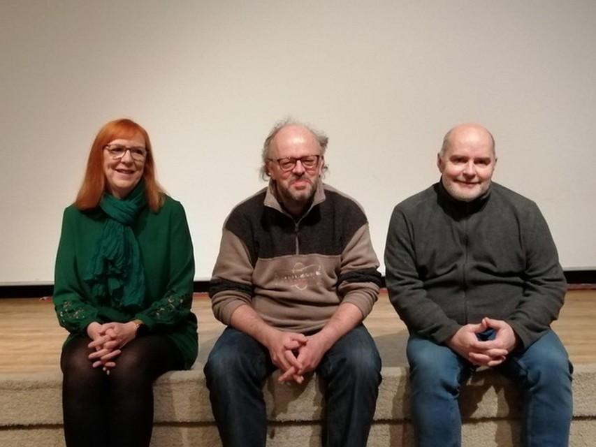 Vera Gores, Mark Ellen e Geert Meir sono tre dei quattro piloti dietro Funkisfilms.  Nella foto manca Tim Leeson. 