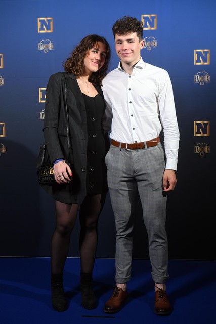Arnaud De Lie, genomineerde voor de Flandrien van het Jaar, met zijn vriendin Jade Jerouville. 
