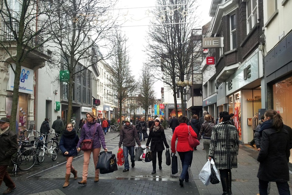 De Gasthuisstraat in Turnhout. Ook deze drukke winkelstraat blijft worstelen met leegstand.