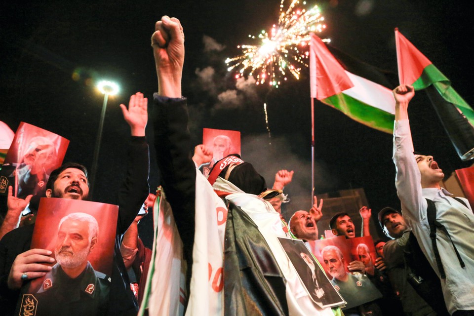 Duizenden Iraniërs kwamen op straat om de Palestijnen te steunen.