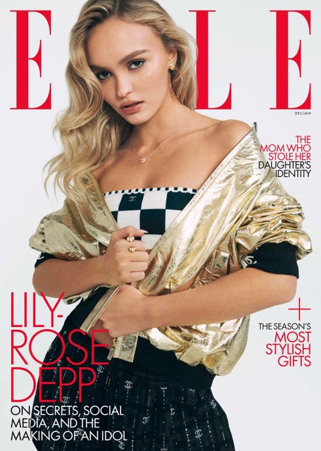 Lily-Rose Depp op de cover van Elle 