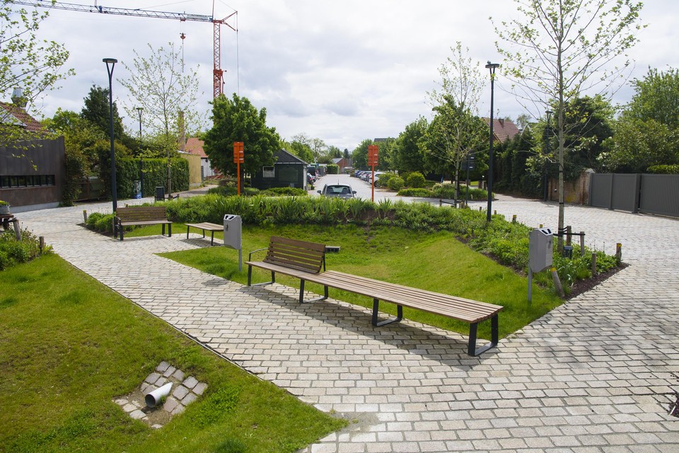 Het heraangelegde Stationsplein.