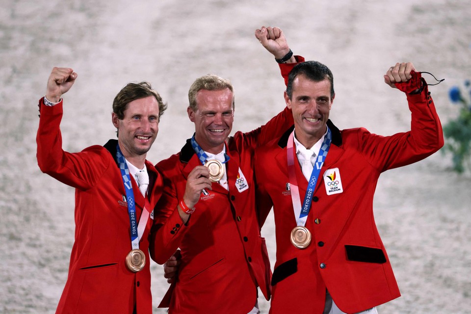 De vreugde bij Pieter Devos, Jerome Guery en Grégory Wathelet