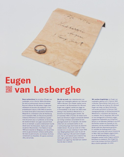 Arolsen Archives zoekt naar familie van Eugen Van Lesberghe. 