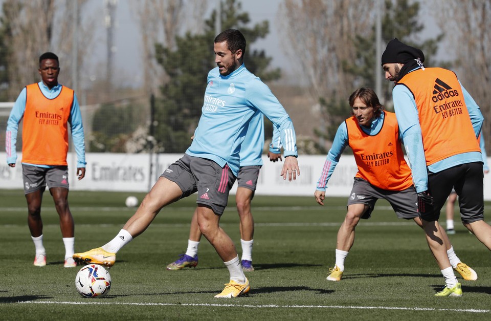 Hazard hervatte deze week de groepstrainingen.