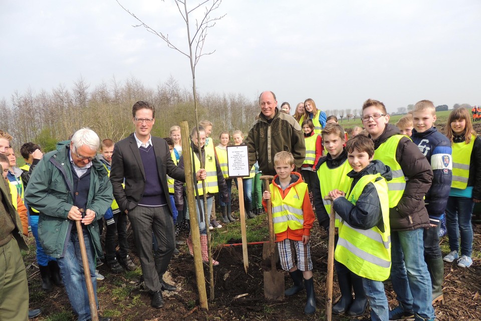 De gemeente betrekt de scholen bij het aanplanten van de bomen.