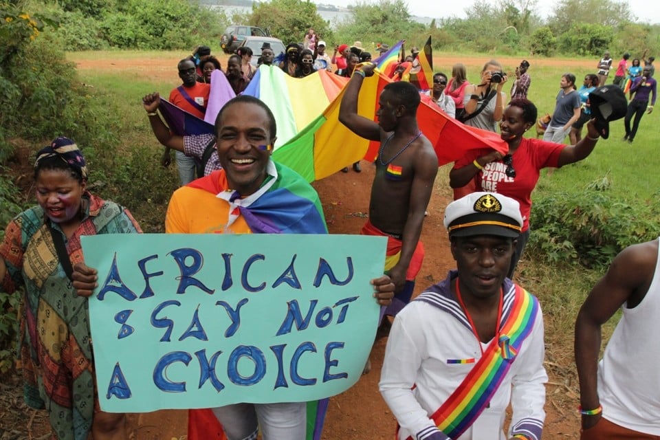 In landen als Oeganda, waar in 2012 deze Gay Parade plaatsvond, is homoseksualiteit strafbaar.