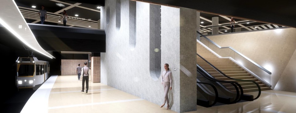 Een impressie van het vernieuwde premetrostation Groenplaats.