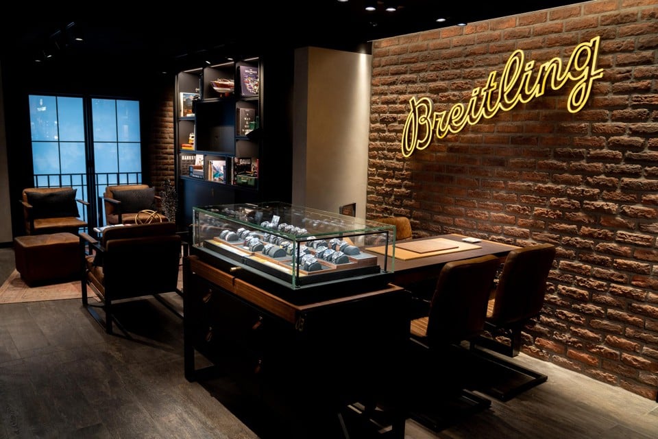 De shop-in-shop van Breitling.