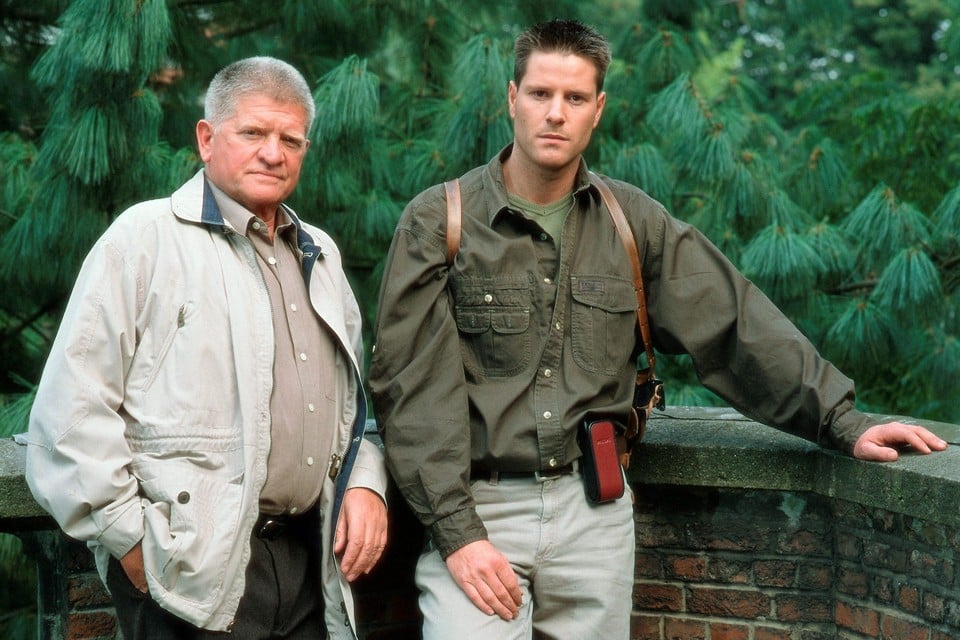 Ivo Pauwels in 1997 met zijn collega Peter Michel op de set..