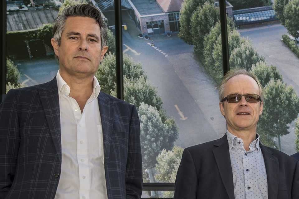 Sébastien Hendrickx en Frank Moyaert van de NV Nobel schelden hun huurders de helft van de huur kwijt. 