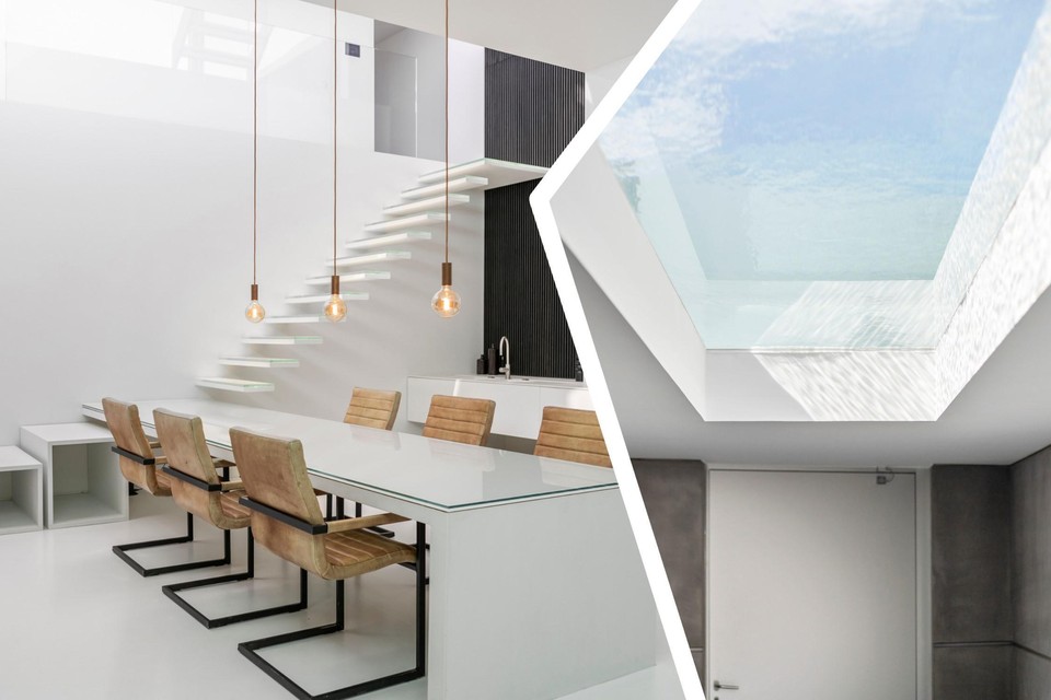 Recently, an architectural gem in Huthulst with a floating swimming pool was put up for sale.