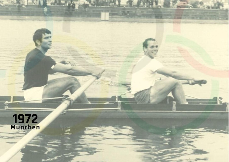 Paul (rechts op de foto) op de Olympische Spelen in München in 1972.