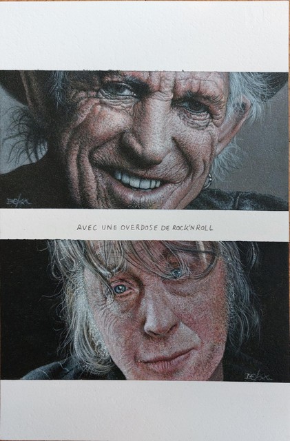 Zo maakte Jan Deckx onder meer portretten van Keith Richards en Arno.
