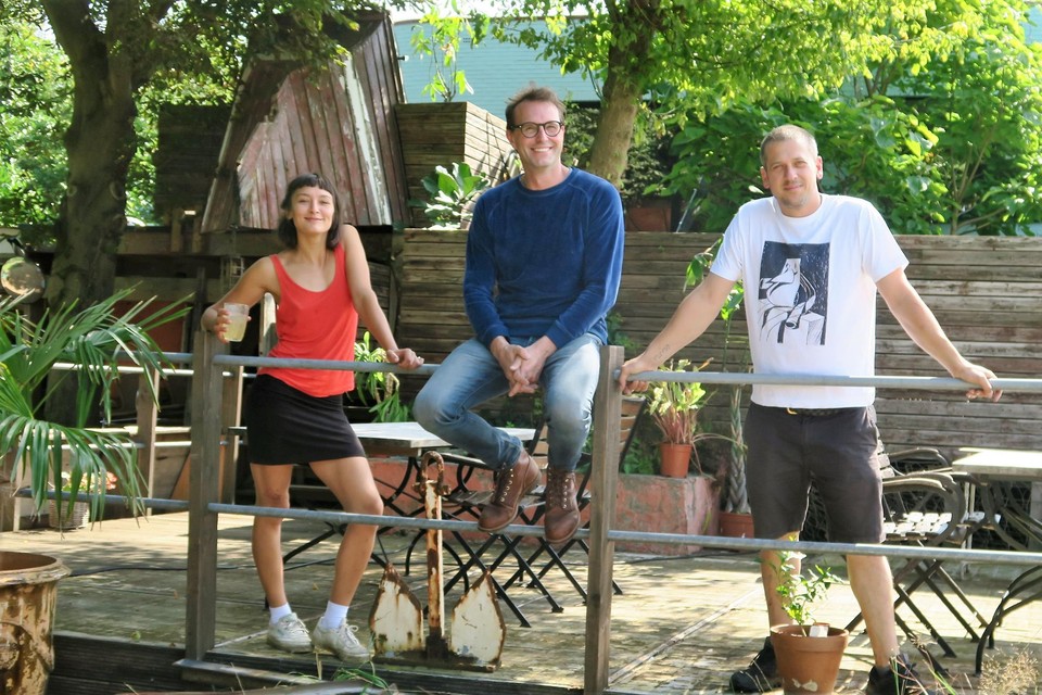 De bemanning van De Roeispaan, urban edition: Indy, Alexander en Thomas