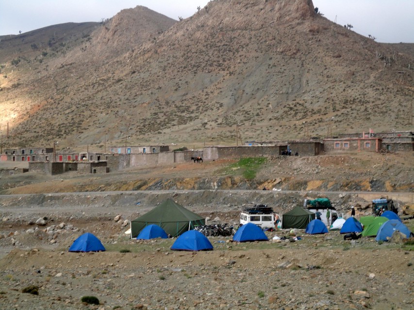 Het tentenkamp in Marokko.