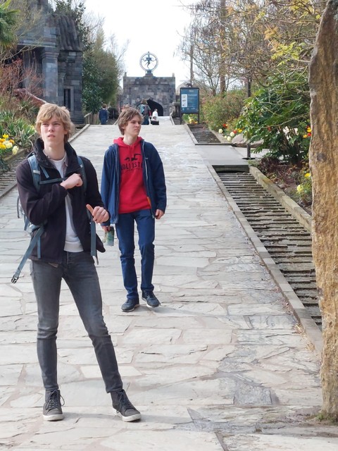 Tweeling Sander en Jonas wandelden mee ter ere van hun overleden oma.