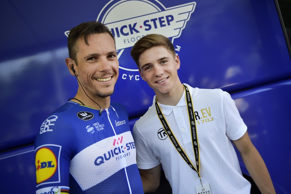 Gilbert toen hij nog ploegmaat was van Evenepoel bij Deceuninck-Quick.Step