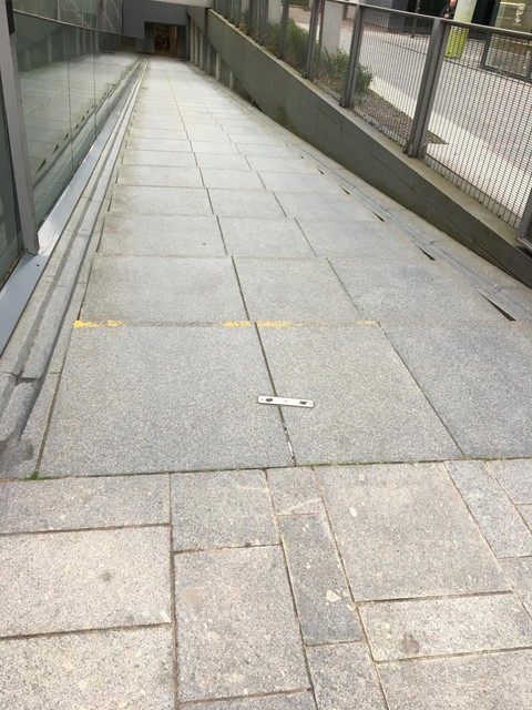 De fietsgoten van de Antwerpse stations dienen voor tweewielers, waardoor Nancy haar zware fiets via de trappen moet manoeuvreren. 
