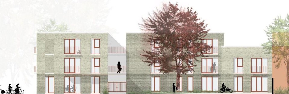 Een toekomstbeeld van het Lepelhof.