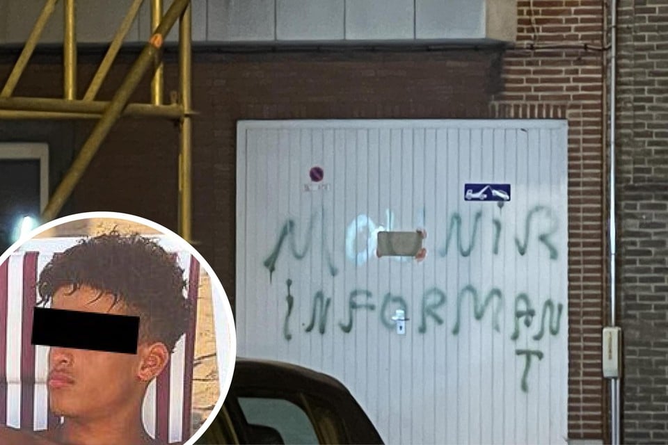 Bij de aanslag werd een garagepoort beklad met de boodschap “Mounir Informant”. 