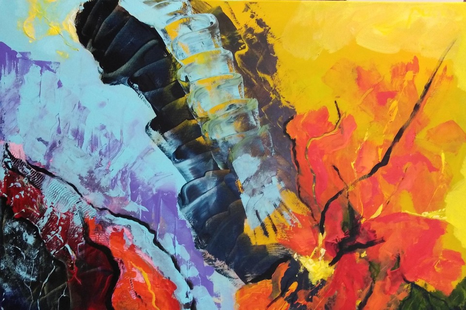 Een abstract werk van Paul Nouwkens.