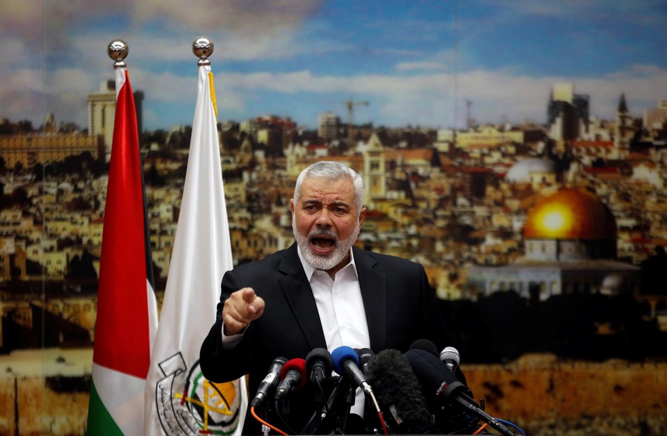 Ismail Haniyeh, de politieke leider van Hamas.
