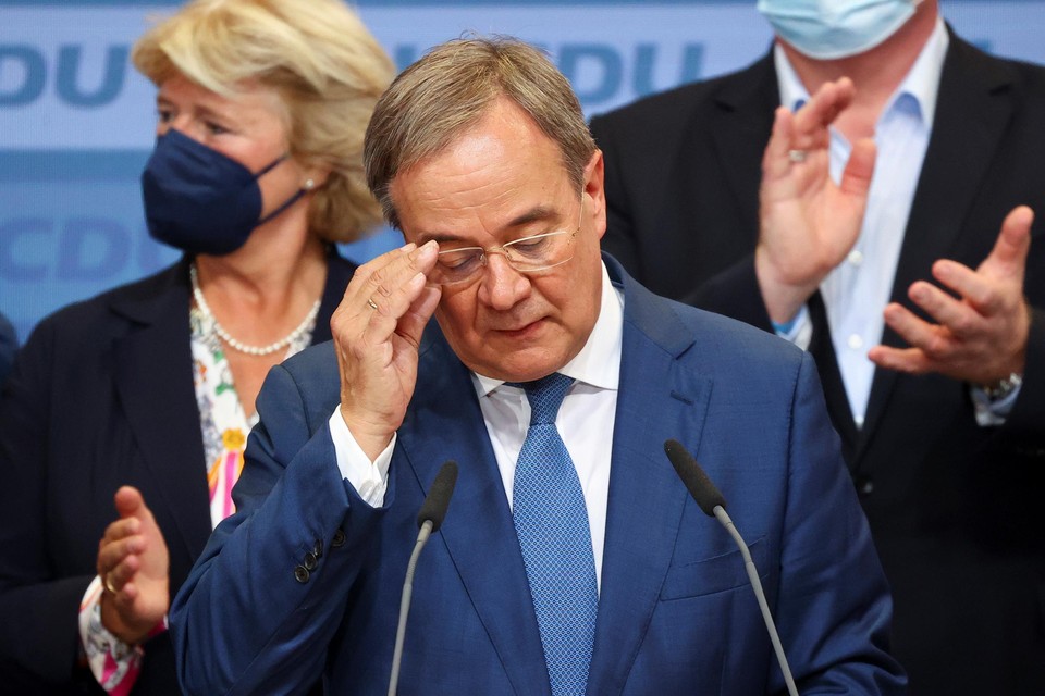 Armin Laschet na de eerste exitpolls.