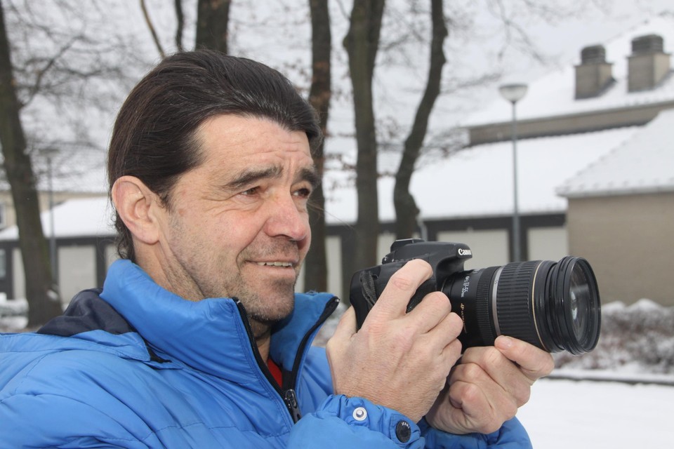 Staf in betere tijden met zijn onafscheidelijke fototoestel.