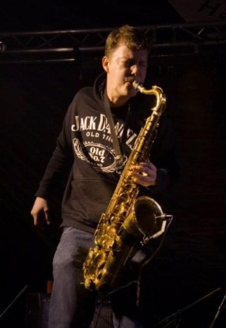 André de Laet een zestal jaar geleden tijdens een andere saxofoonsolo 