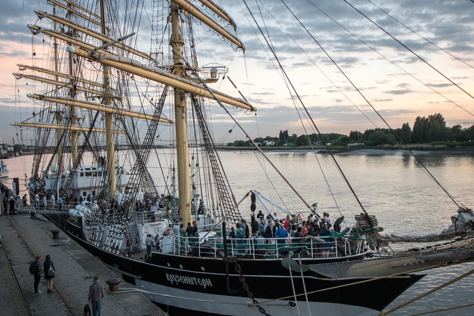 De Kruzenshtern is één van de Russische zeilschepen die niet welkom zijn tijdens de Tall Ships Races in Antwerpen deze zomer. 