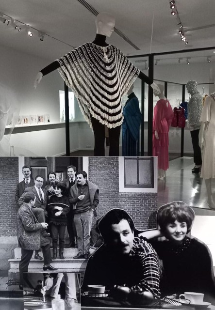 Zaalzicht in het ModeMuseum: foto’s met echtgenoot Mark Verstockt en bevriende kunstenaars en kledingstukken uit de jaren zeventig en tachtig.