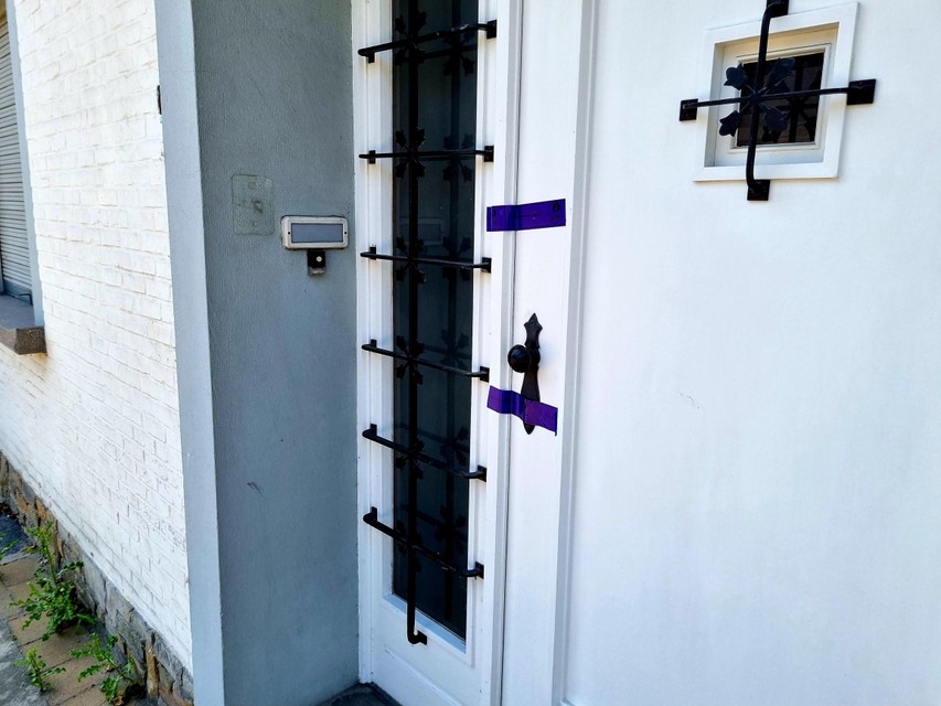 De woning is verzegeld.