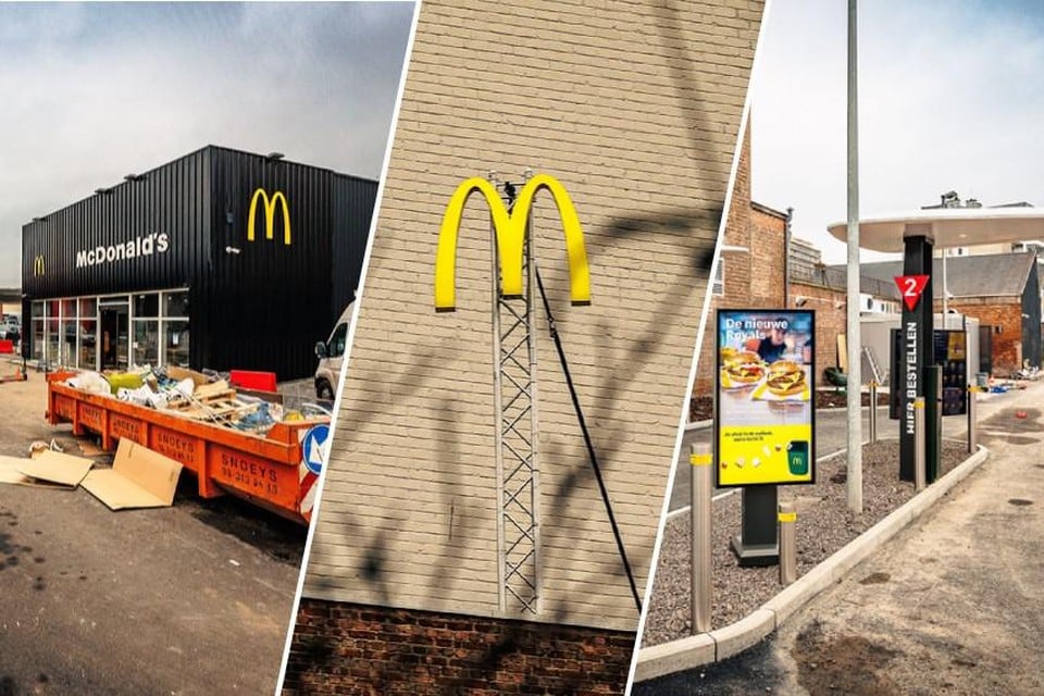 La catena di hamburger ha investito molto nel ristorante temporaneo nel nord di Mechelen.