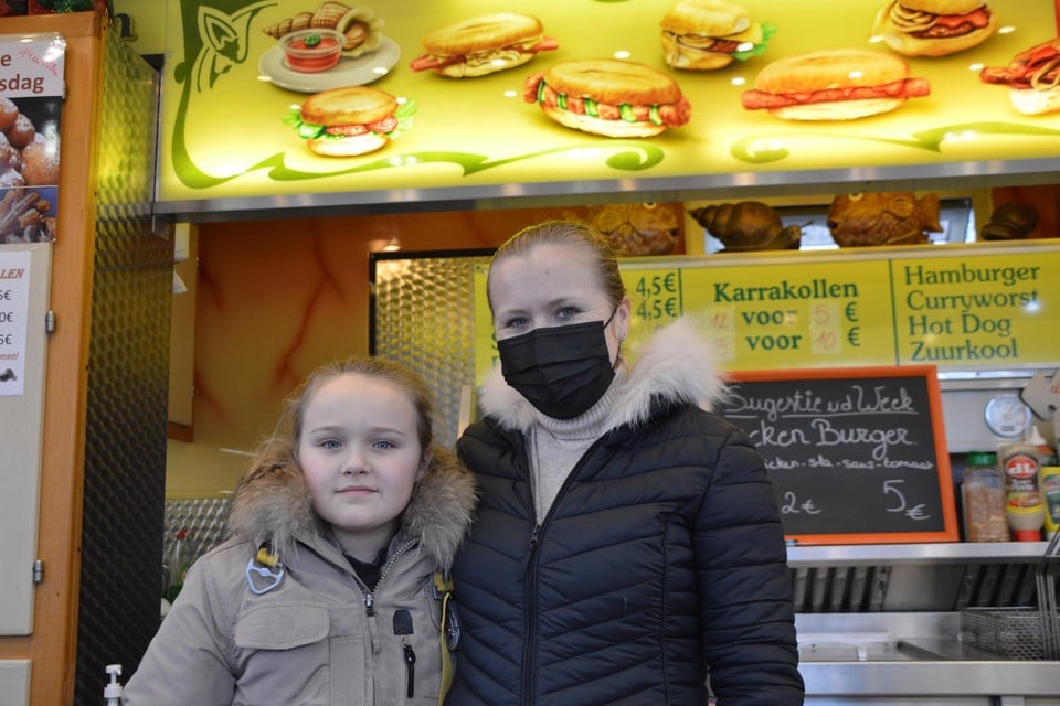 Mandy Faes met dochter Alexy.