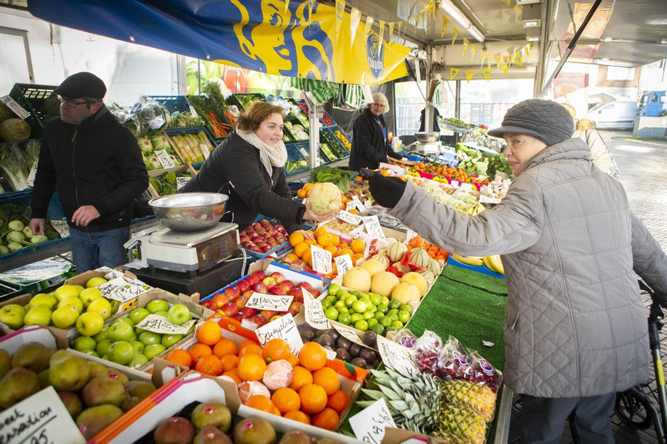 Verse fruit en groenten bij de vleet.
