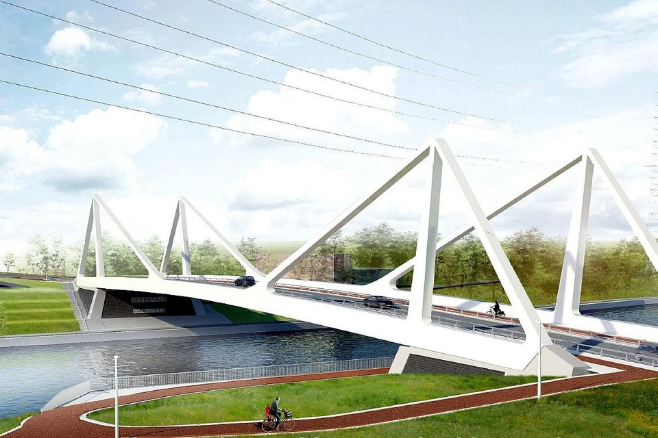 Fietsers kunnen vanaf volgend voorjaar gebruikmaken van een fietslus die onder de brug door naar de Molekens leidt. 