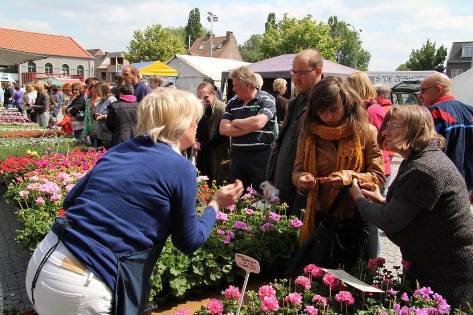 De Stekense markt wordt op 8 mei weer ingenomen door bloemen, planten en streekproducten.