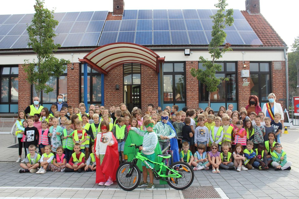 De leerlingen van GBS Eindhout zijn fan van Bike2School.