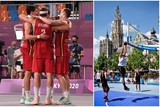 thumbnail: In het verleden werd het 3X3-basketbal al eens georganiseerd op de Groenplaats. Hier op foto in 2013.