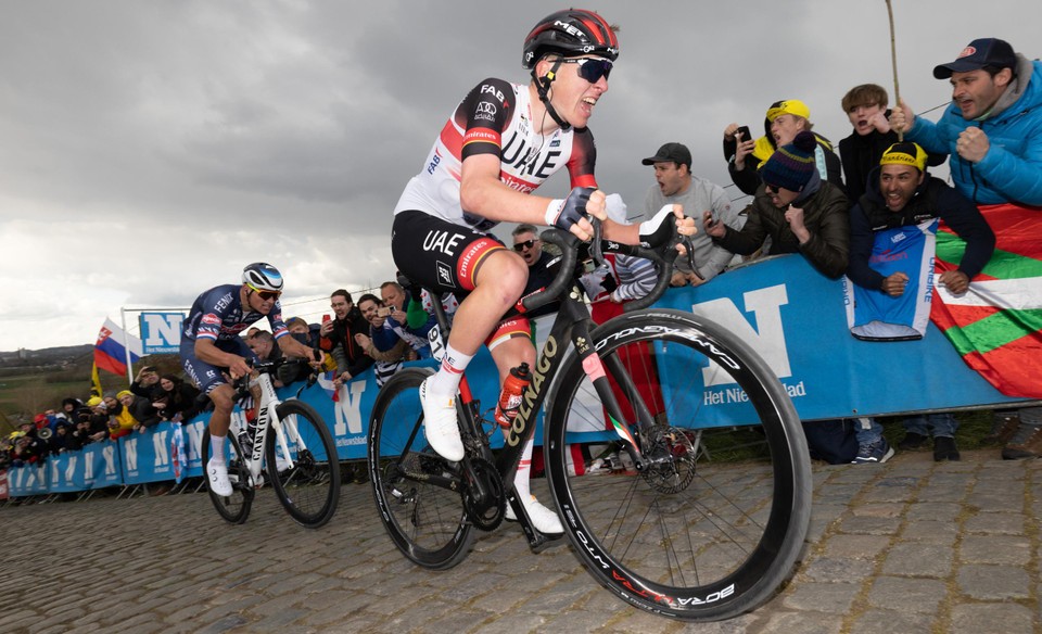 Pogacar was ijzersterk tijdens zijn eerste Ronde van Vlaanderen. 