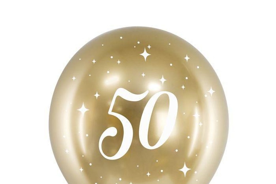Een ballon voor een gouden jubileum.