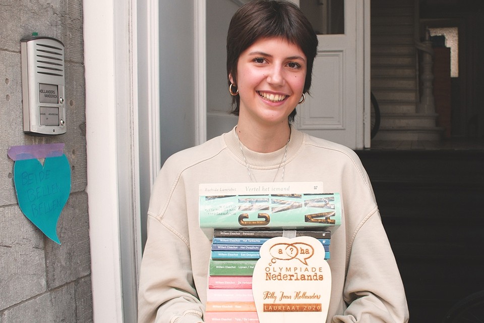 Polly Jean Hollanders kreeg de prijs aan haar deur geleverd. 