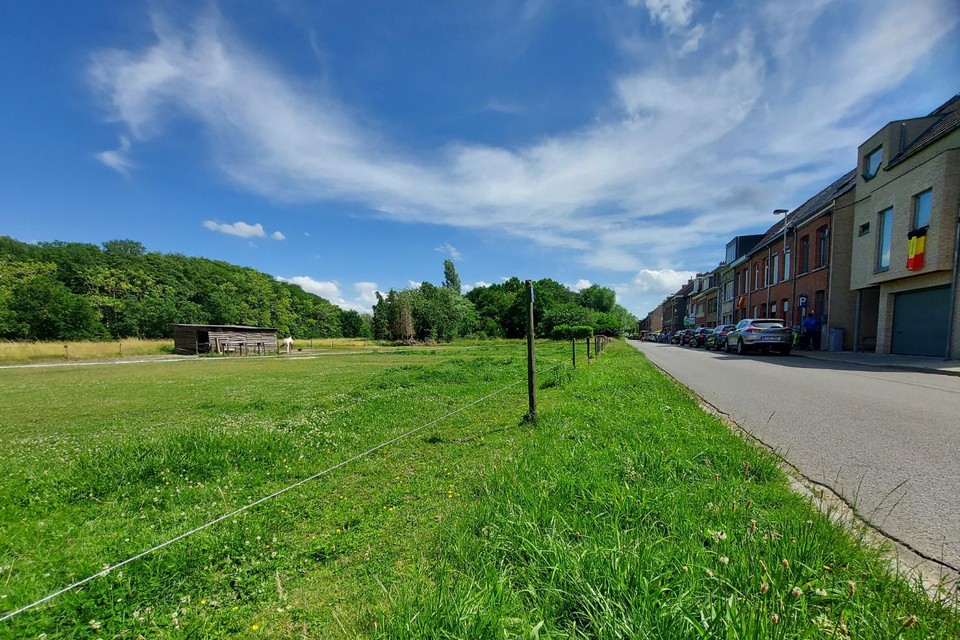 De aanvraag had betrekking op deze weide in de Nazarethdreef.