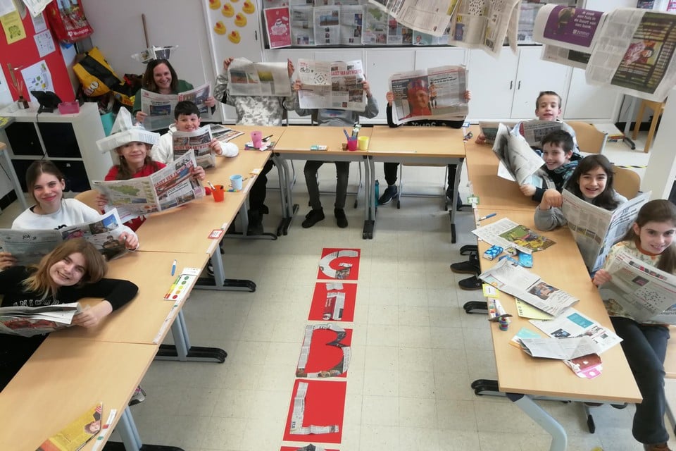 De leerlingen uit de gouden klas van Giblo in Beerse werkten de voorbije weken aan het thema van de krant.
