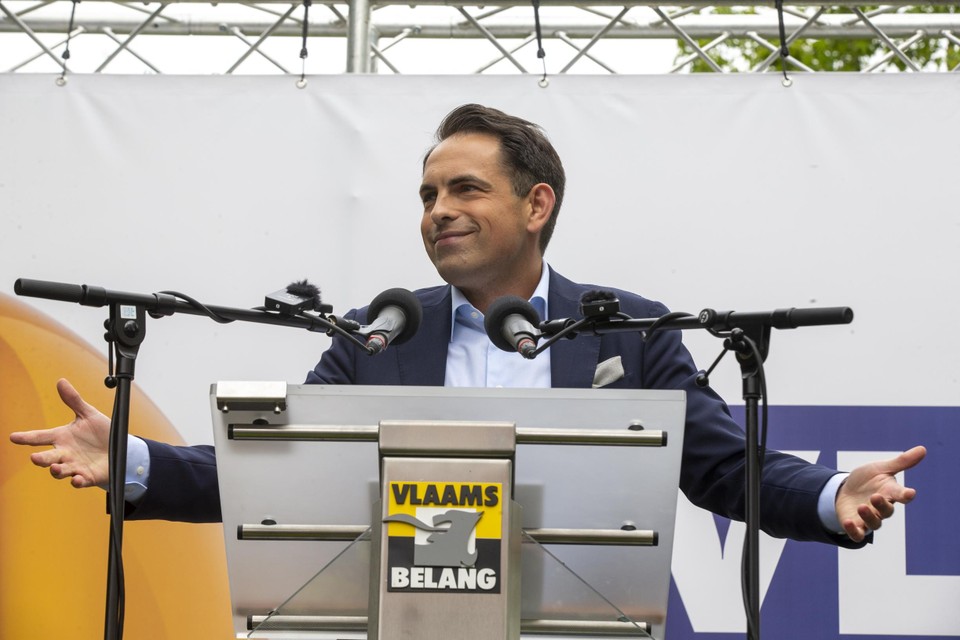 Tom Van Grieken, voorzitter van Vlaams Belang. 